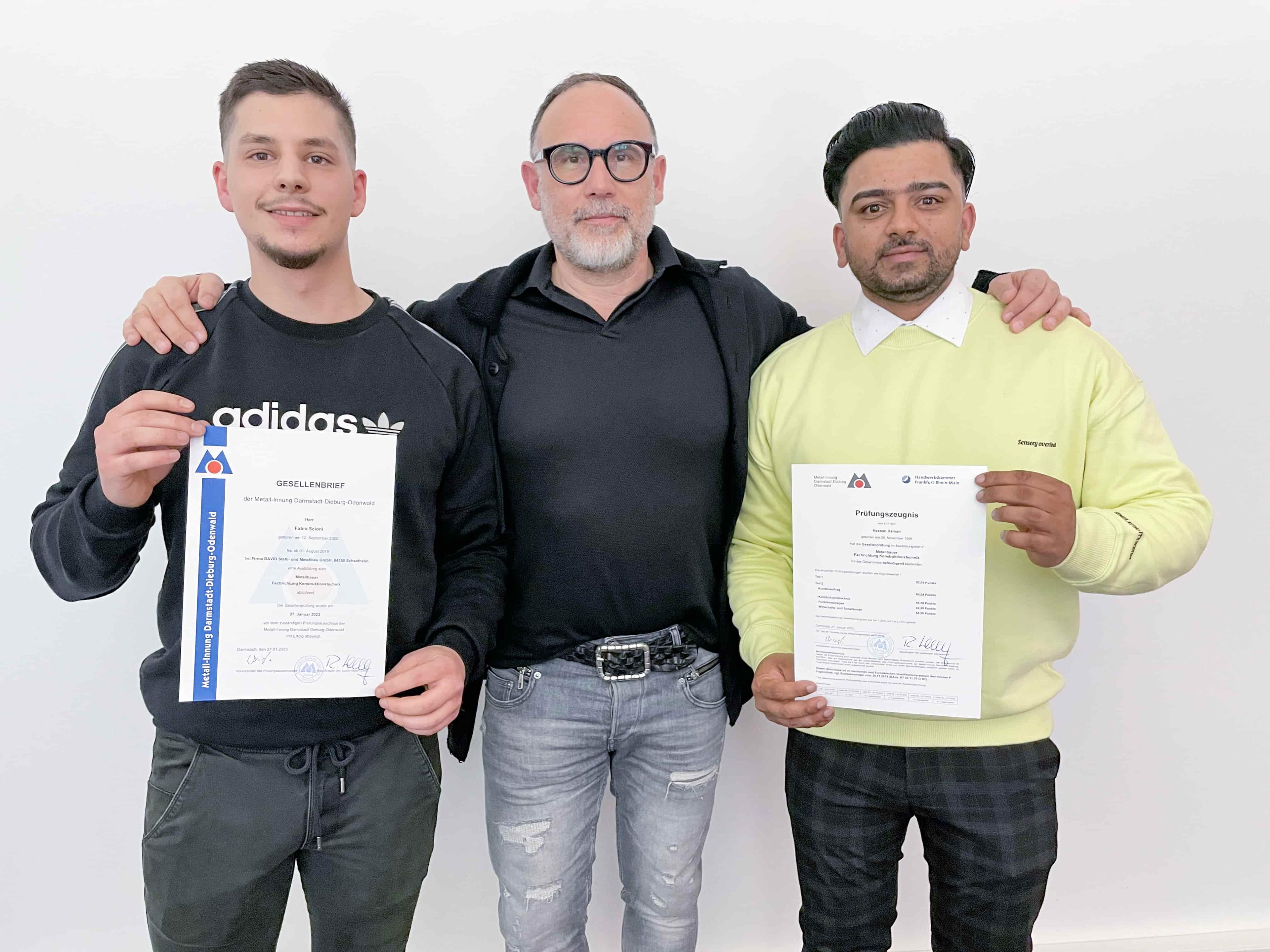 Herzlichen Glückwunsch zur bestandenen Gesellenprüfung Fabio & Hassan